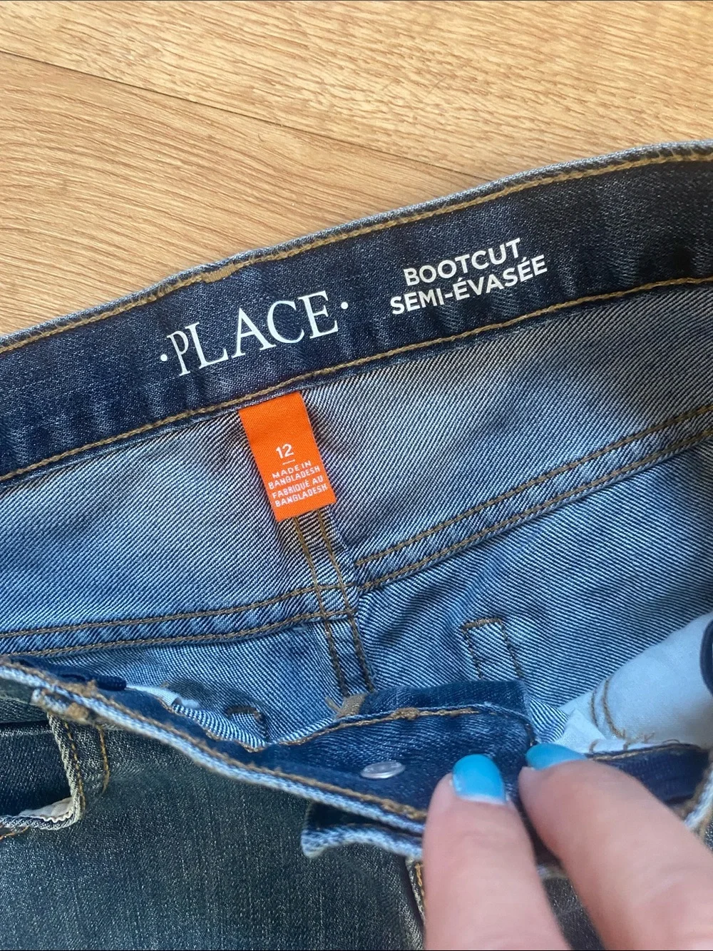 The Children's Place Boys Bootcut Jeans Size 12 Medium Wash Denim